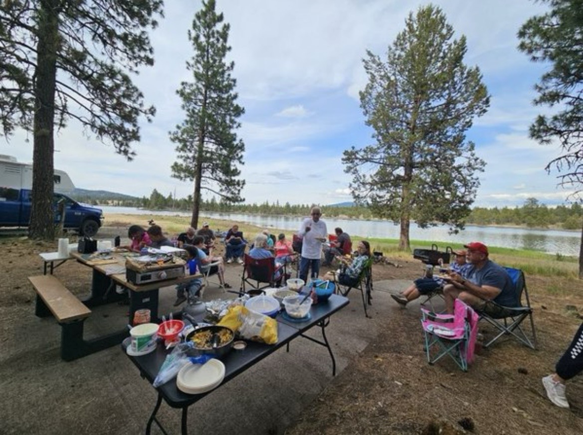 Bonanza Community Church fellowship gathering by the lake